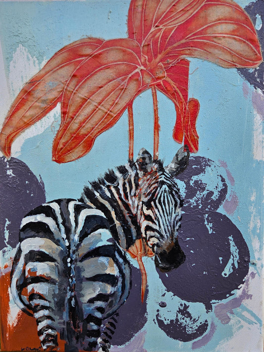 Die Blume trägt Zebra